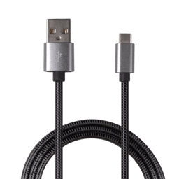 Zeige Details für USB Datenkabel "Luxury" - grau - 100cm Bild von USB Datenkabel "Luxury" - grau - 100cm