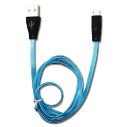 Zeige Details für USB Datenkabel - schwarz - mit blauer LED-Beleuchtung - 100cm Bild von USB Datenkabel - schwarz - mit blauer LED-Beleuchtung - 100cm