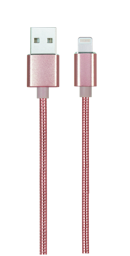 Zeige Details für USB Datenkabel "Luxury" - rose - 100cm Bild von USB Datenkabel "Luxury" - rose - 100cm