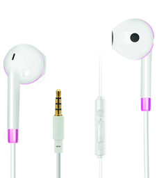 Zeige Details für In-Ear Stereo-Headset "Comfort" - weiß/pink Bild von In-Ear Stereo-Headset "Comfort" - weiß/pink