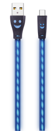 Zeige Details für USB Datenkabel - schwarz mit blauer LED-Beleuchtung - 100cm Bild von USB Datenkabel - schwarz mit blauer LED-Beleuchtung - 100cm
