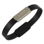 Bild von USB Armband - schwarz - 24cm