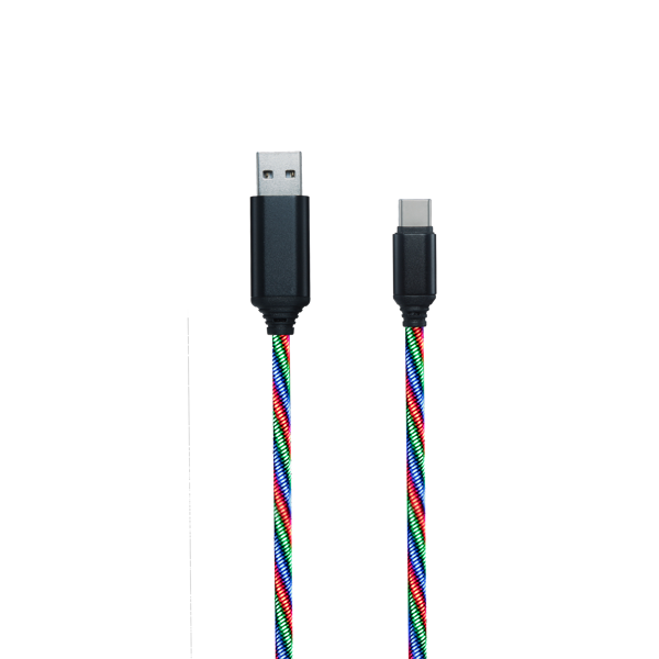 Bild von USB Datenkabel "Tricolor" - mit LED-Beleuchtung - 100cm