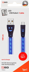 Bild von USB Datenkabel - schwarz mit blauer LED-Beleuchtung - 100cm