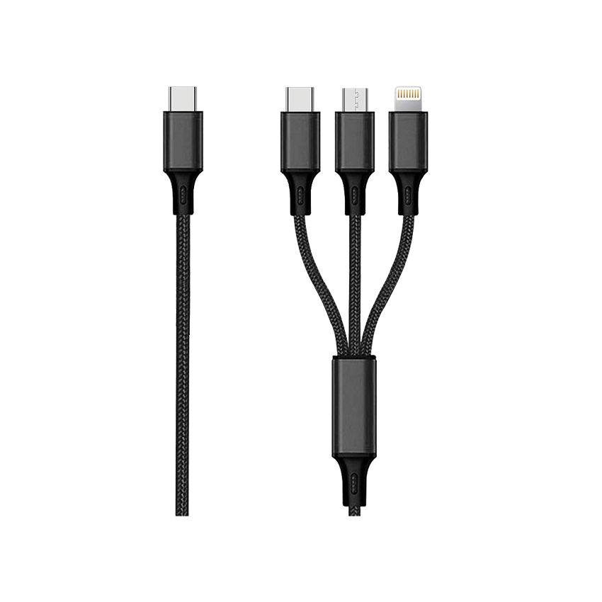 Bild von 3 in 1 USB Type C-Ladekabel für Micro-USB-Apple 8-Pin-Type-C
