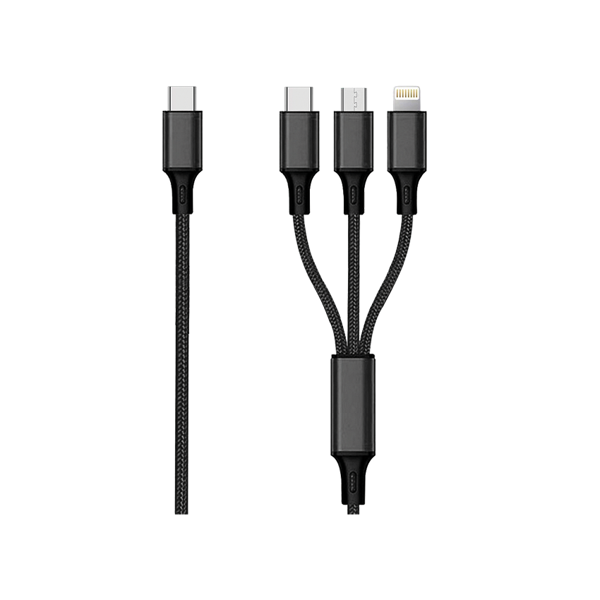 2GO Mobile.net - B2C -. 3 in 1 USB Type C-Ladekabel für Micro-USB-Apple 8- Pin-Type-C