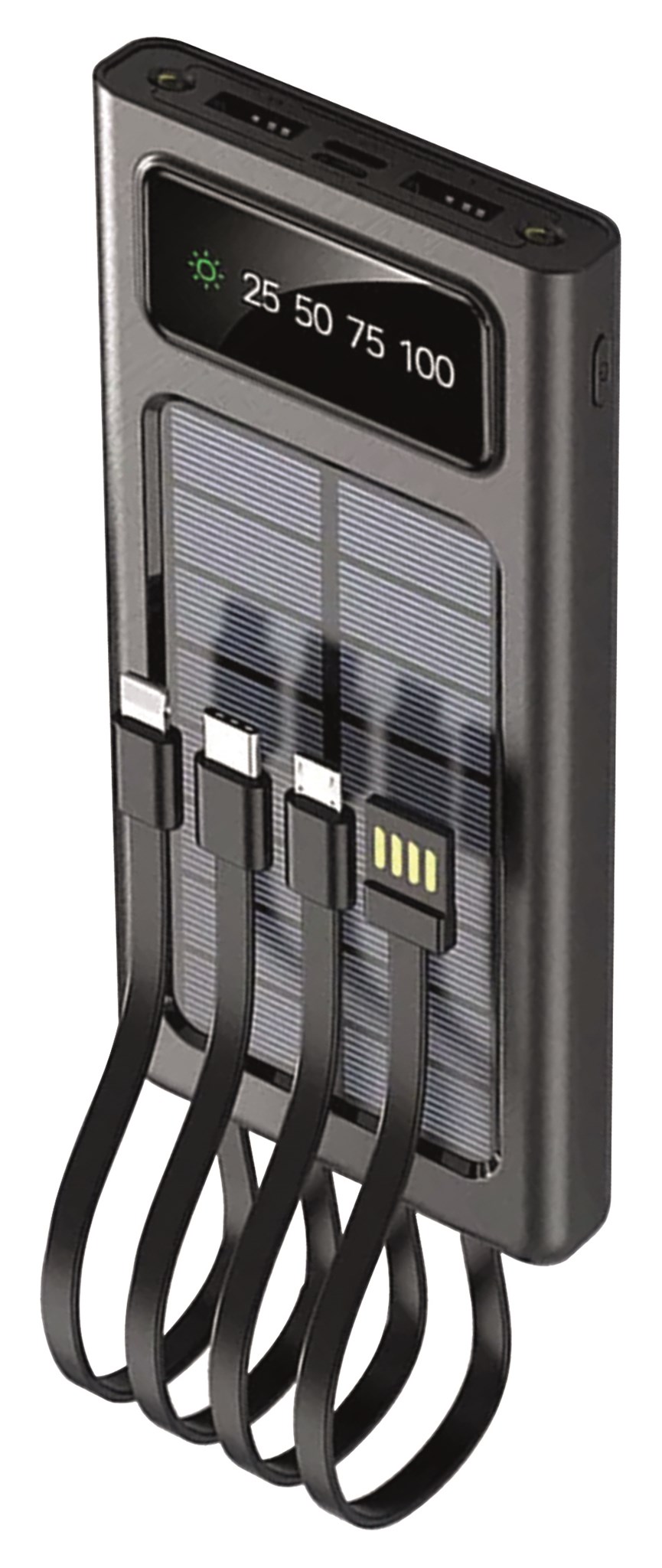 2GO Mobile.net - B2C -. Powerbank mit Solar-Notfall-Ladung 10000mAh 2x USB